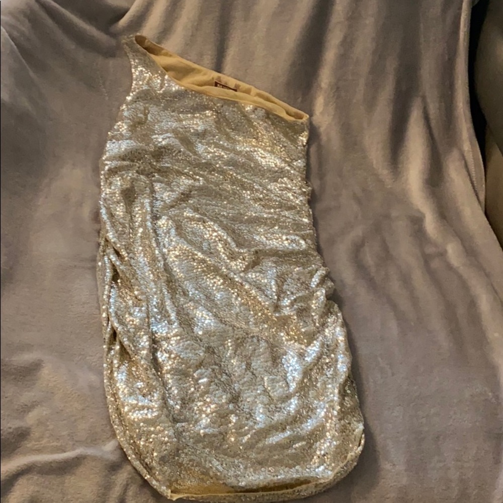 Michael Kors XL One Sleeve Sequin Dress